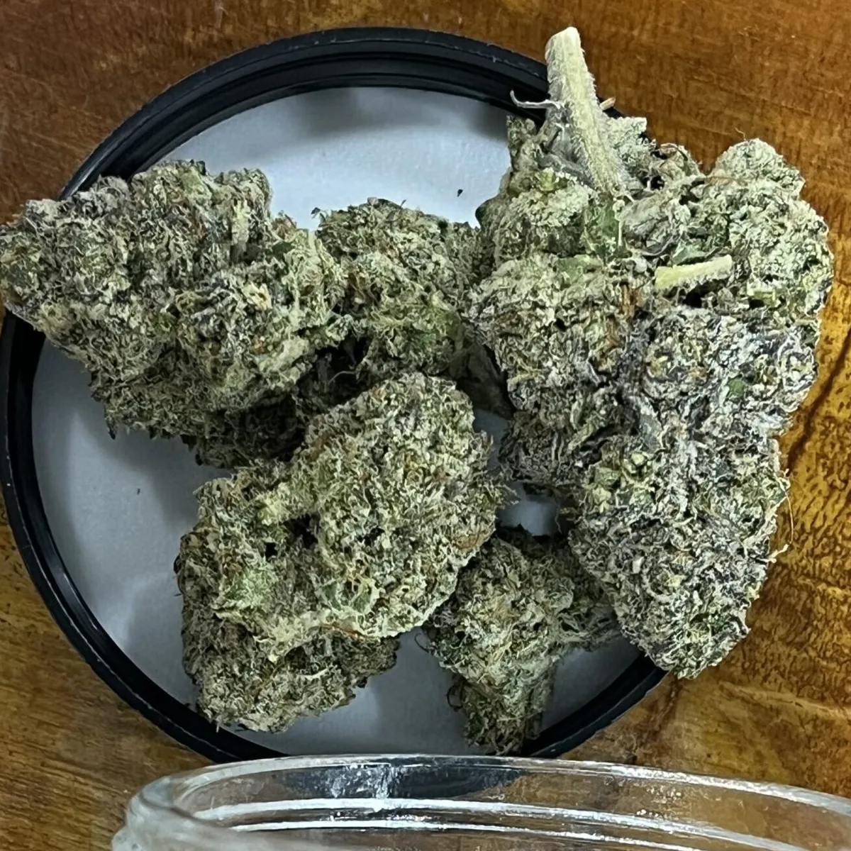 Close-up of premium cannabis buds with trichomes, ready for social clubs in Granada, Spain.